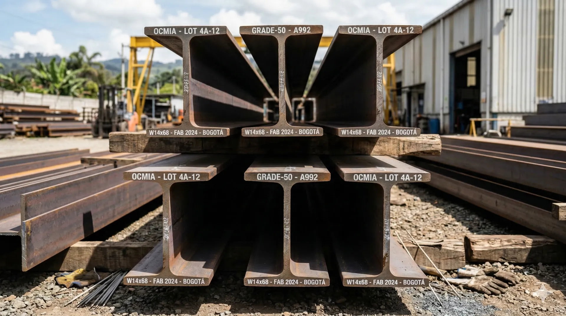 Vigas de acero estructural — viga metálica para techo OCMIA