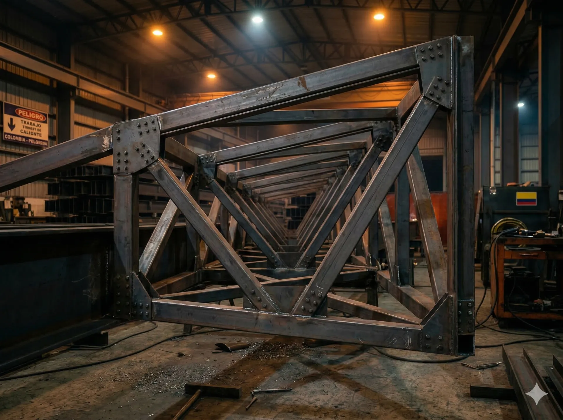 Cerchas metálicas y vigas de acero estructural OCMIA