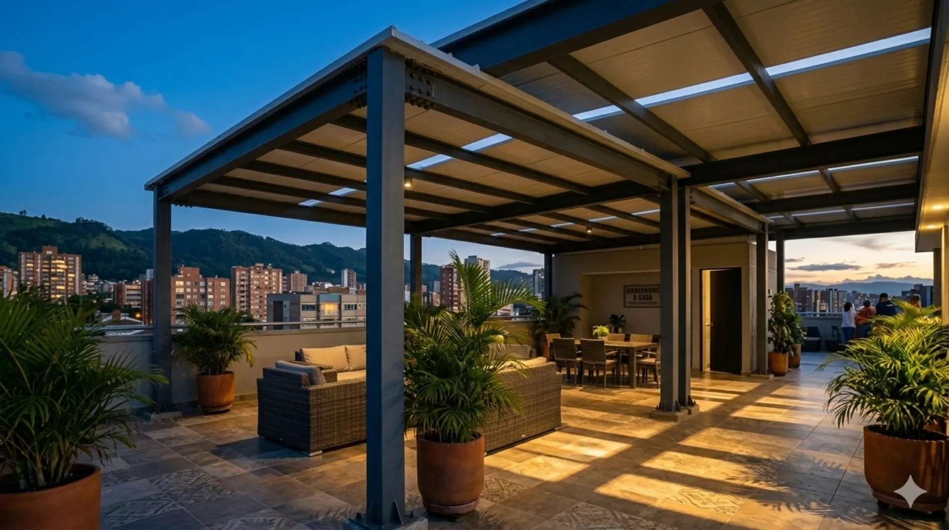 Techos metálicos para terraza — cubierta liviana OCMIA